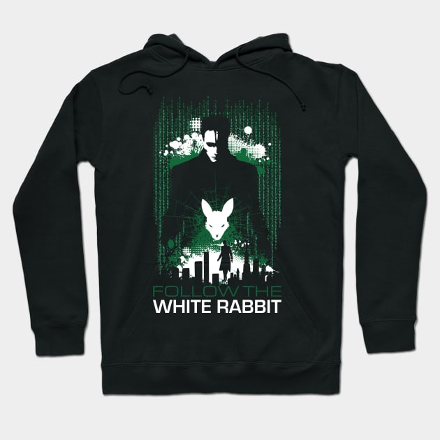 Follow the White Rabbit v2 Hoodie by Meta Cortex